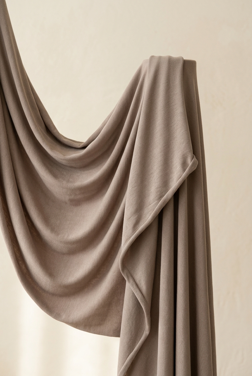 Jersey hijab fabric texture and drape