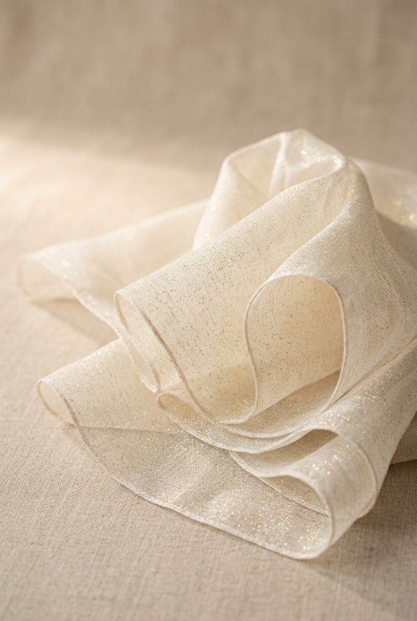 Organza / Shimmer hijab fabric texture and drape