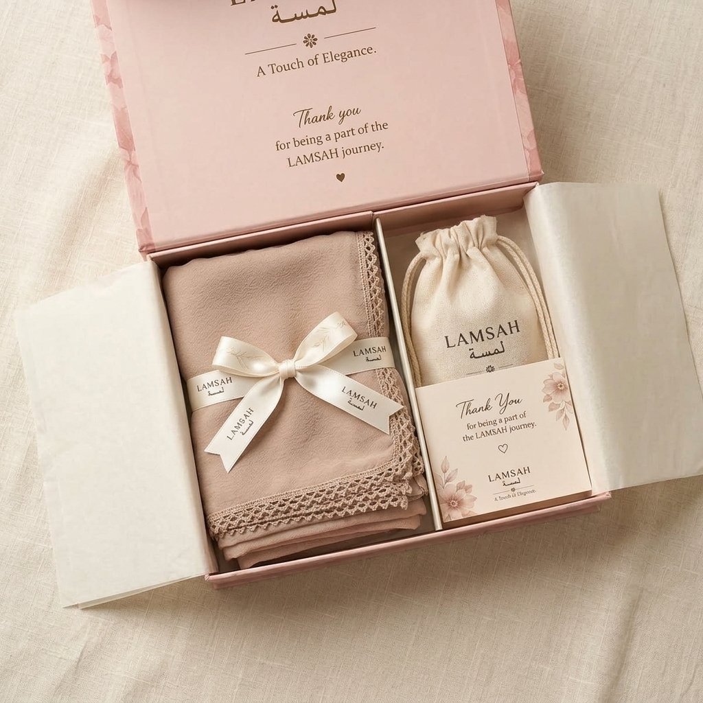 Sahra in LAMSAH gift packaging