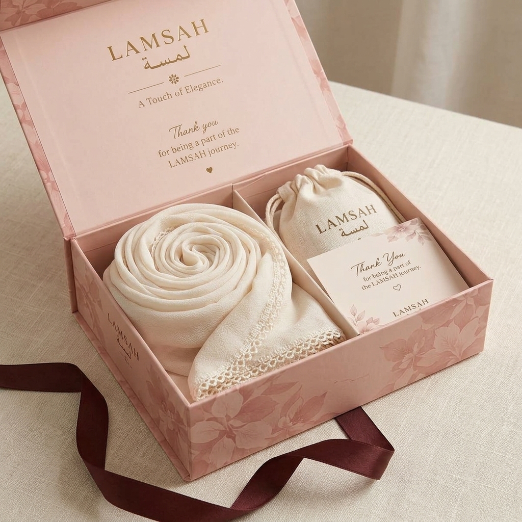 LAMSAH gift packaging — Najwa · Yasmin