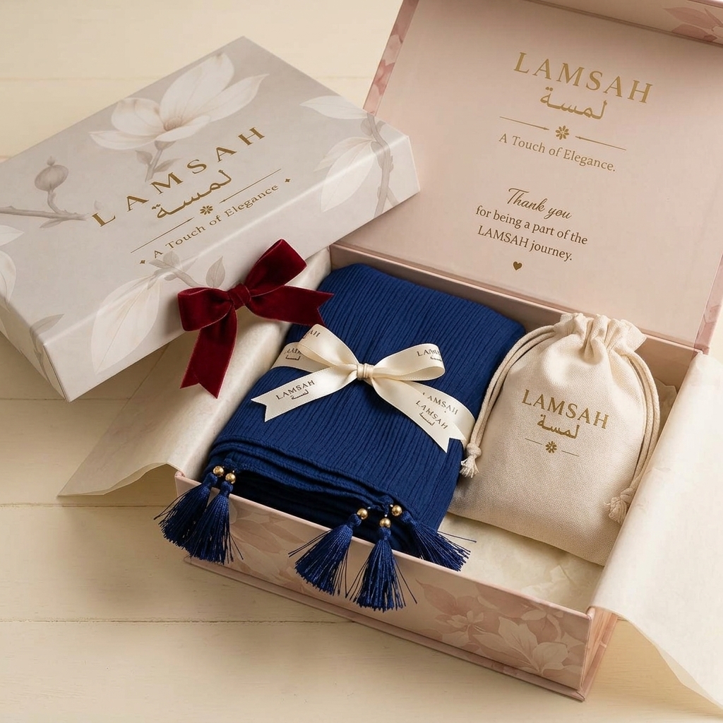 LAMSAH gift packaging — Reem · Samaa