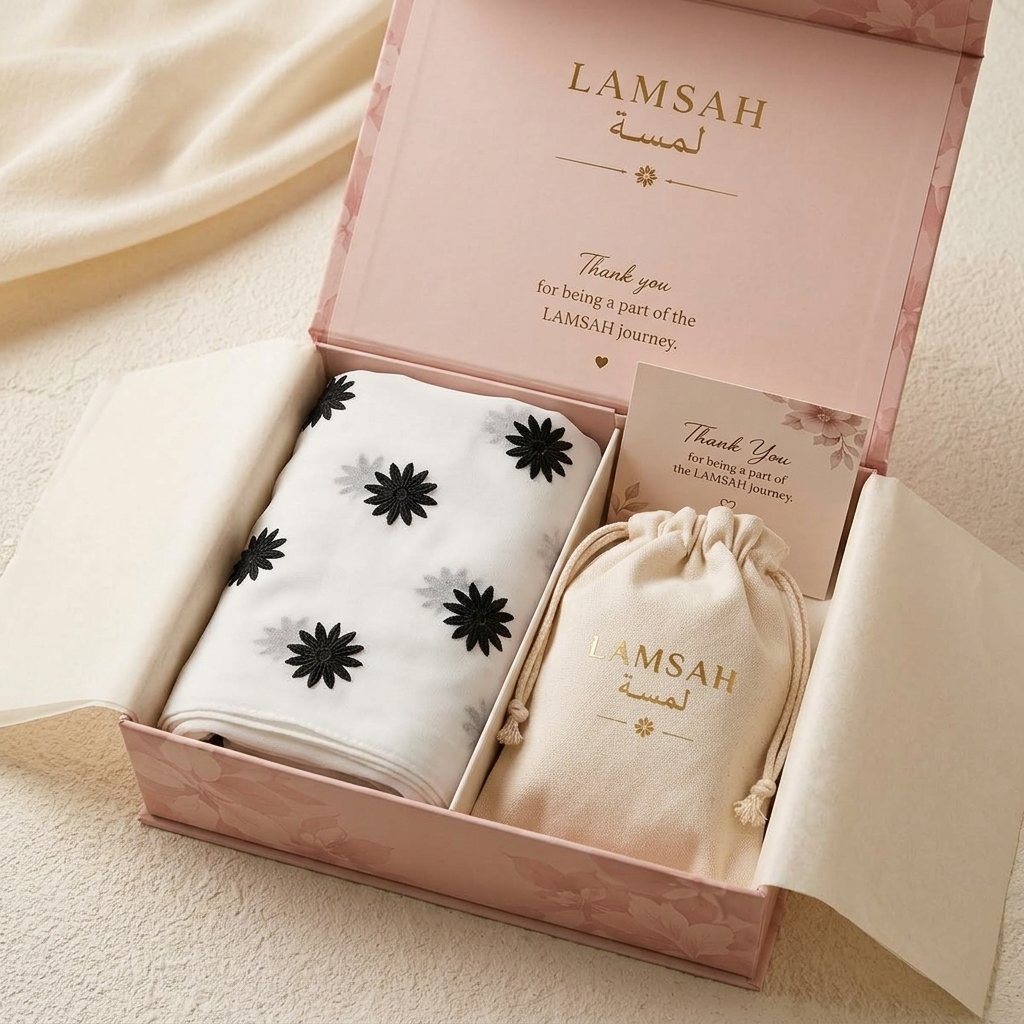 Lulu in LAMSAH gift packaging