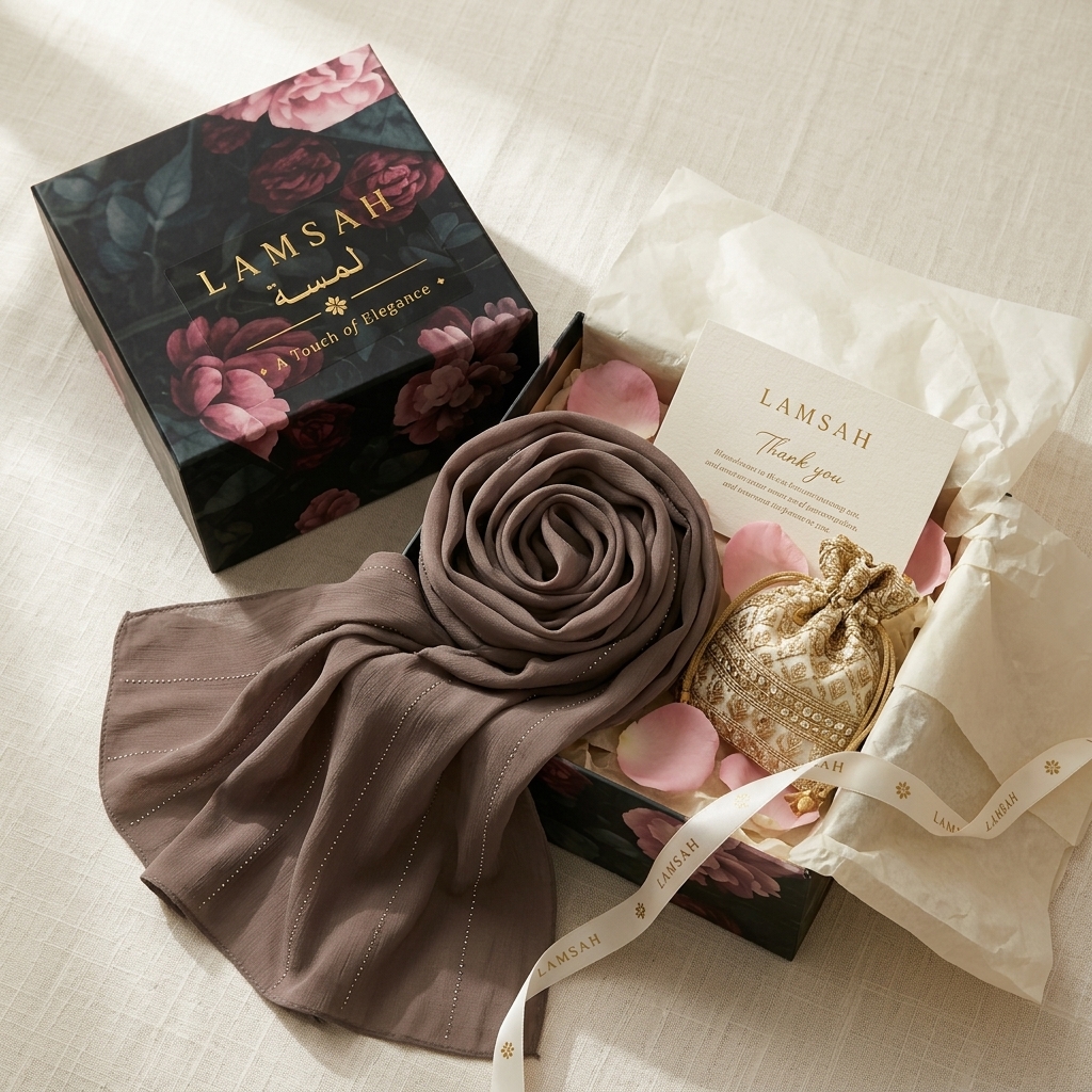 Sahra in LAMSAH gift packaging