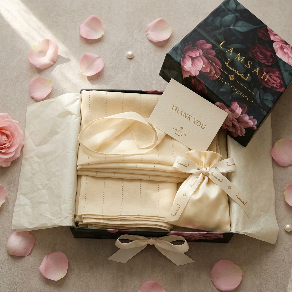 Shams in LAMSAH gift packaging