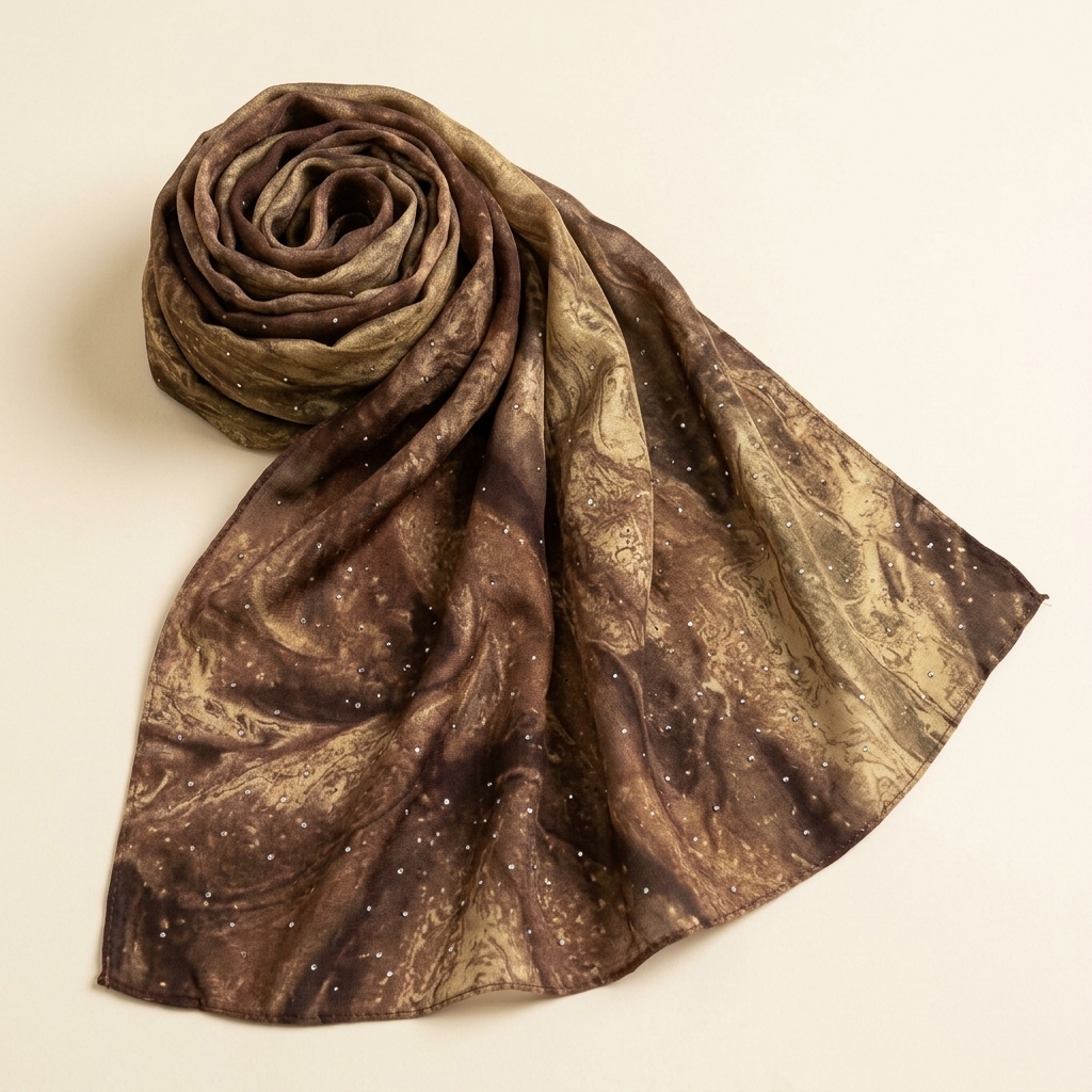 Stoned Georgette hijab fabric texture and drape